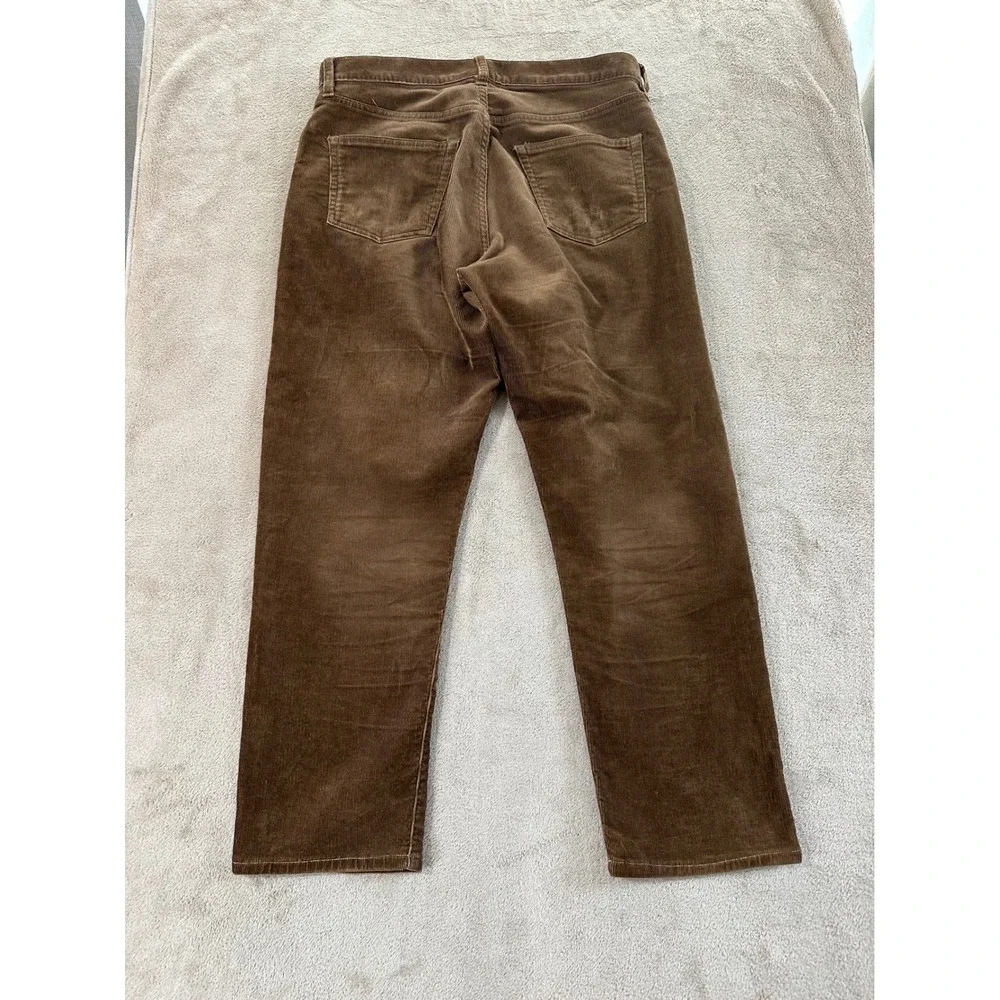 Buck Mason Ford Standard Pants Mens Size 31x34 Brown Corduroy Stretch Casual